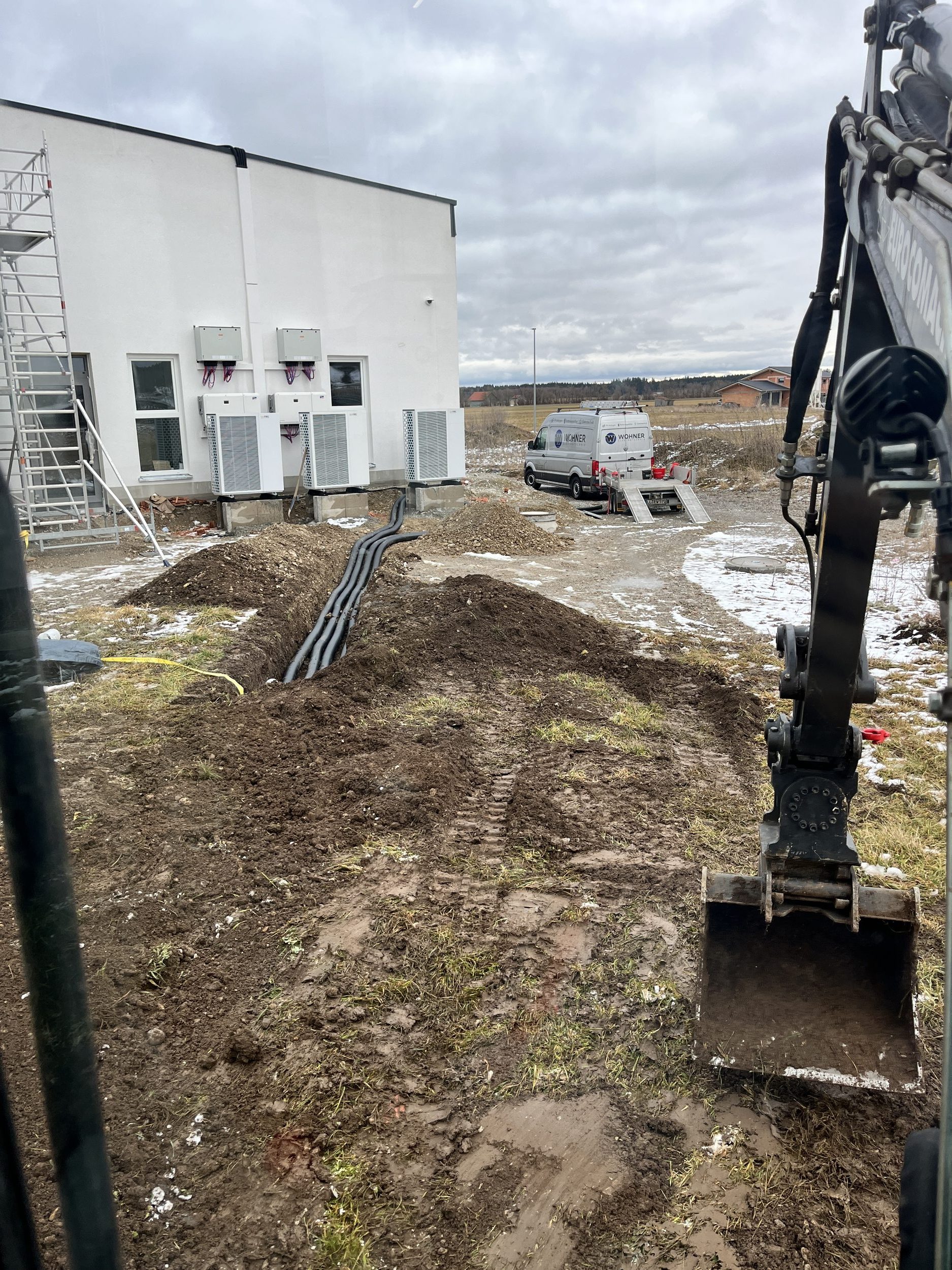 Tiefbau Erdarbeiten Kabelgraben, Landsberg am Lech
